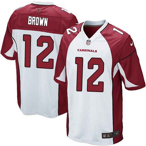 Men's Game John Brown Nike Jersey White Road - #12 NFL Arizona Cardinals